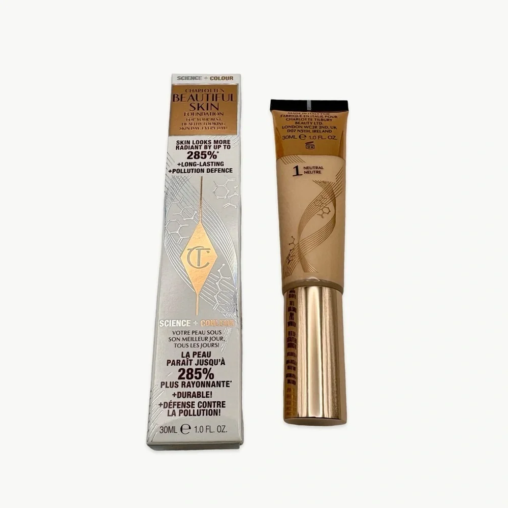 Charlotte Tilbury Beautiful Skin Foundation 1 Neutral 30ml New In Box